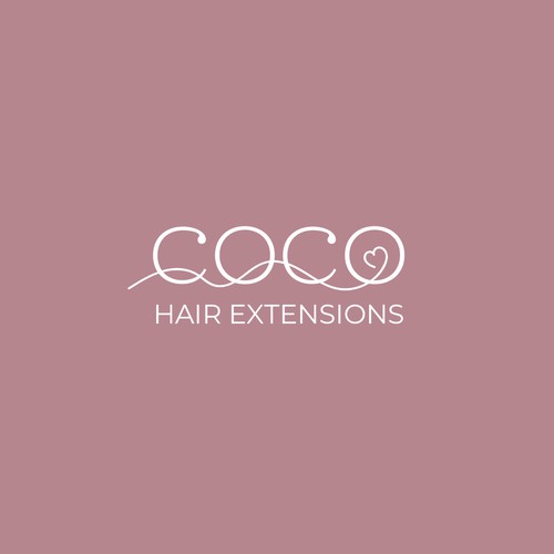 a luxurious yet simple logo for hair extension brand