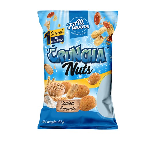 Cruncha nuts coated peanuts sachet packaging