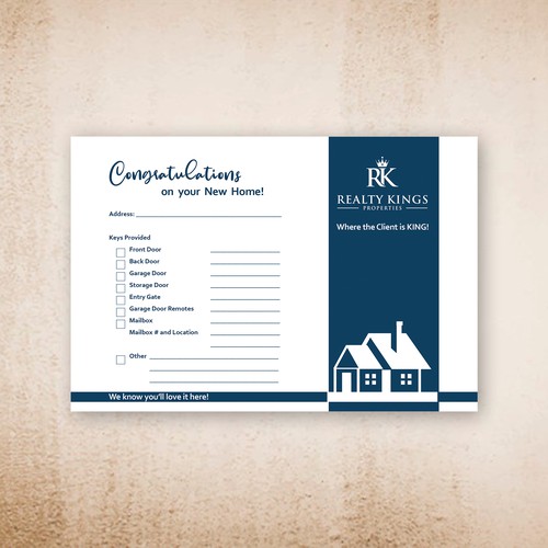 Real Estate Key Envelope