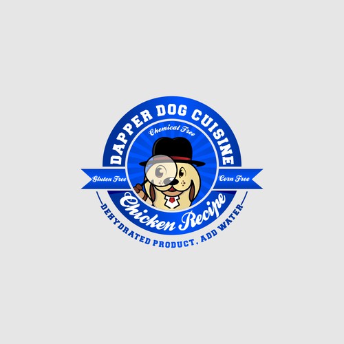 Design a Dapper logo for a luxury dog food brand!