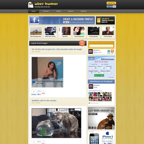 website design for UberHumor