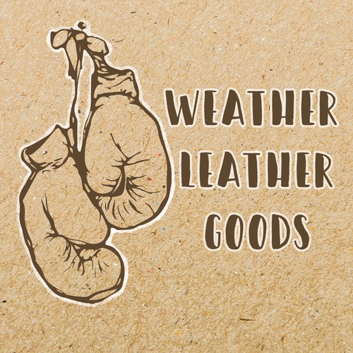 A vintage boxing inspired logo for Leather Goods Company