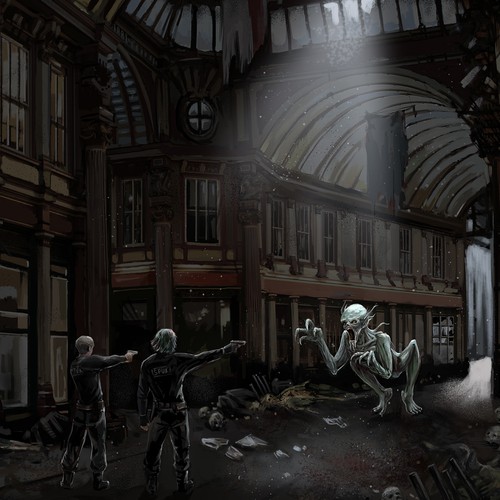 Urban horrors. Book cover illustration