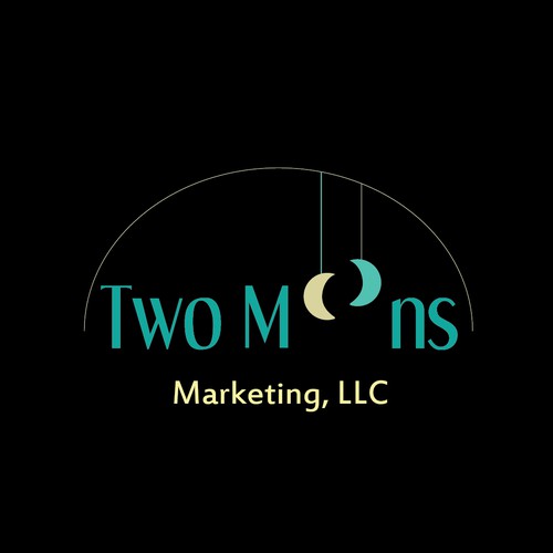  fun & whimisical logo for Two Moons Marketing
