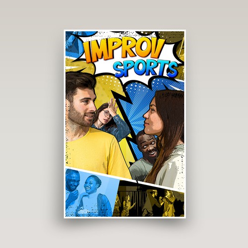 Improv Sports Comic style Poster Design