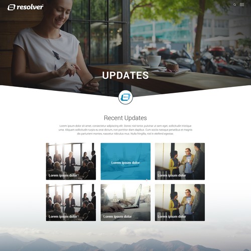 Home Page Design Concept For Resolver