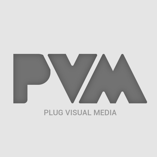 Create a logo to convey visual creativity, good composition for Plug Visual Media