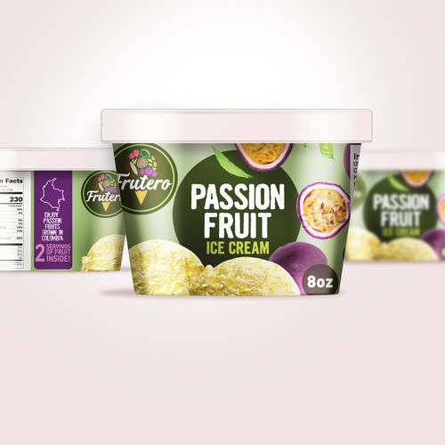 Frutero Ice cream passion fruit
