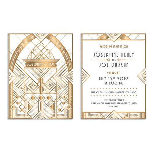 Pure Geometric Art Deco Gatsby Style