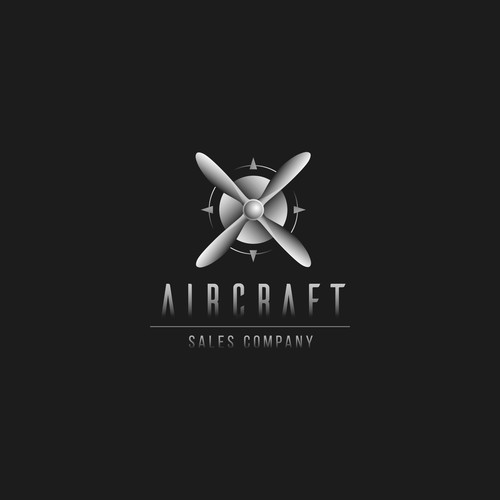 Moder retro logo design for airplane sales company