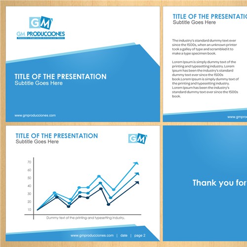 Template de power point creativo y elegante para empresa de Eventos