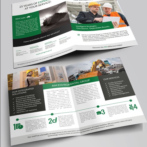Sales brochure for a facility management firm