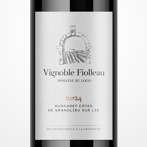 Wine label for a sophisticated and premium brand