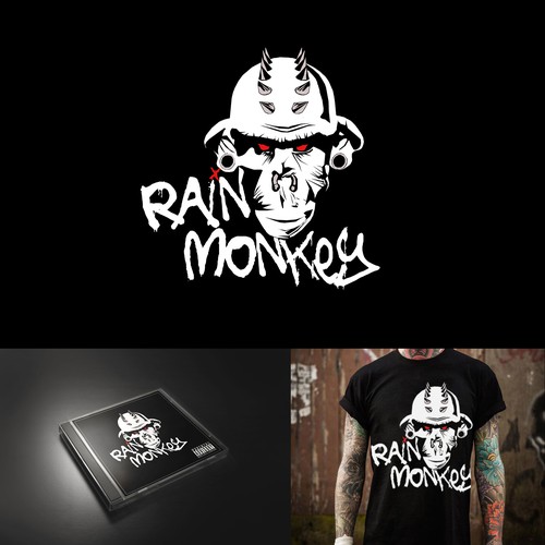 Rain Monkey - Punk Band Logo