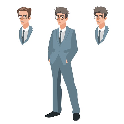 Personality character graphic style, original, cool and professional