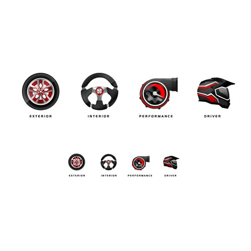 Icons for a Motorsport Company