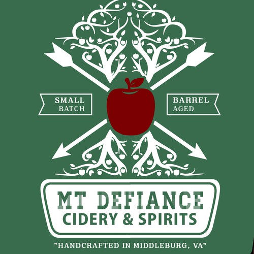 Create a distinctive but classic logo for Mt. Defiance Cidery