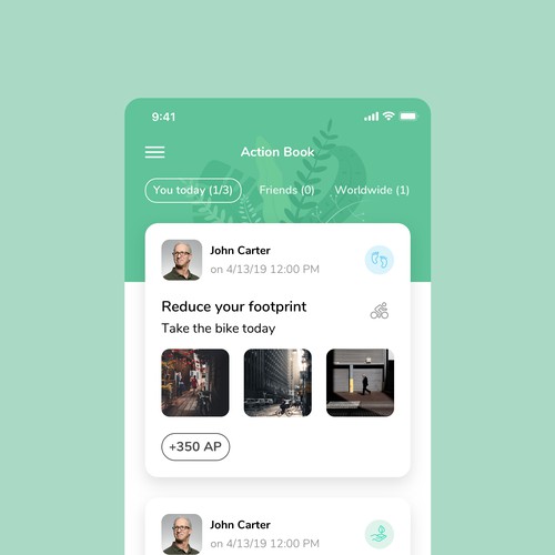 iOS app design contest entry