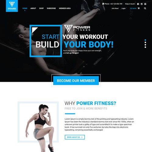 Web Design for Power Fitness