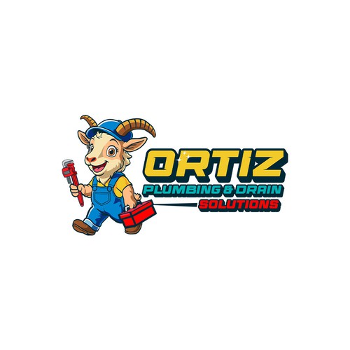 Design a bold GOAT mascot logo for a San Diego plumbing company