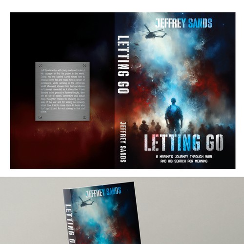 Book cover design for a Marine's memoir of war and awakening.