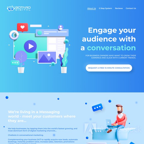 Botaro Landing page