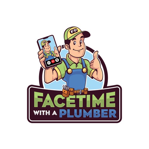 Facetime with a Plumber Logo Design