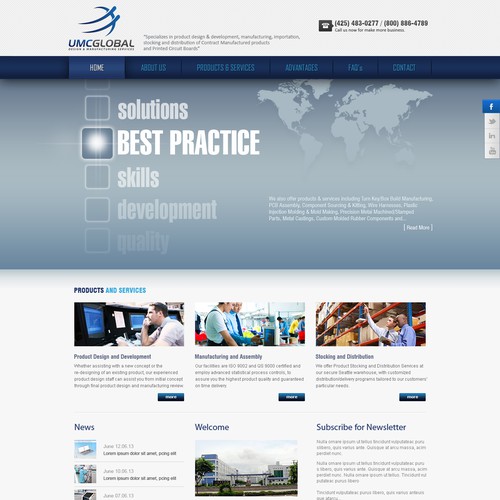 Help UMC Global Inc with a new website design