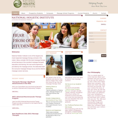 Design a Fresh, Modern Look for Our College's Website