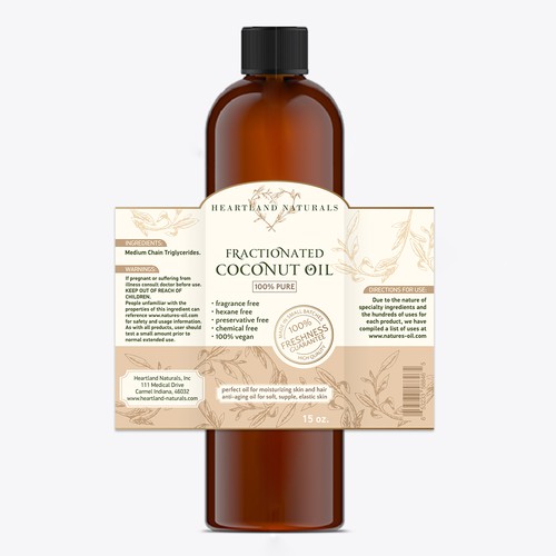 Coconut oil label