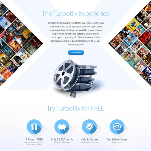 TurboFlix needs a homepage for its premium video streaming service