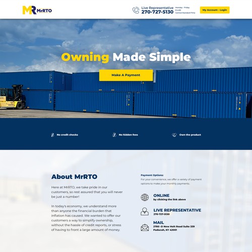 Landing Page for MrRTO