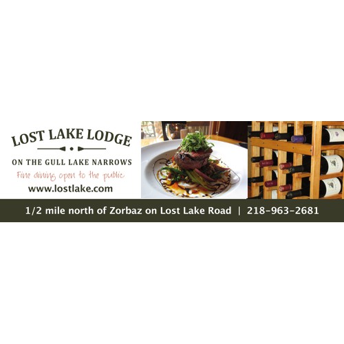 Design a 36' x 10.5' Billboard for Lost Lake Lodge