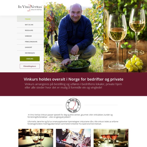 Leading wine critic in Norway needs new, modern web design