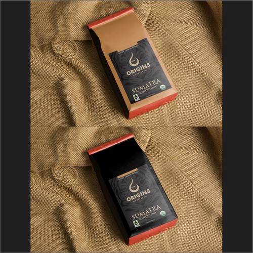 Origins Label for packaging cofee sumatra