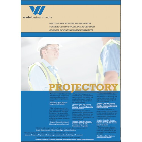 Create a winning brochure design for Projectory