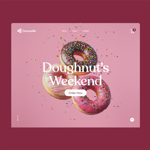 Website concept for a donut store
