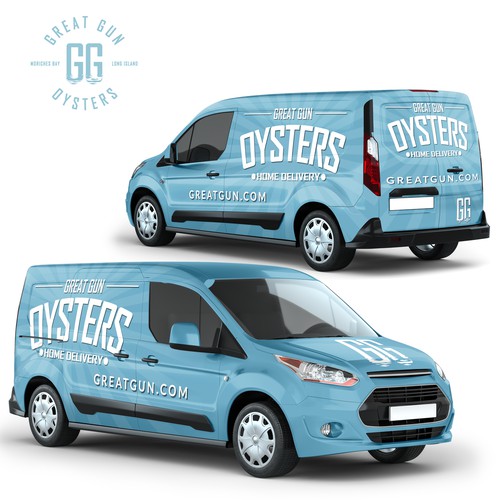 Full Van Wrap Design For Great Gun Oysters Company