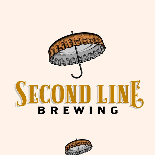 Umbrella logo concept for a brewery