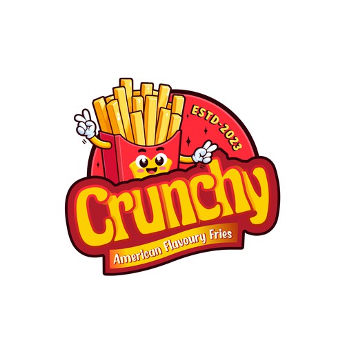 Crunchy Food Brand logo Design