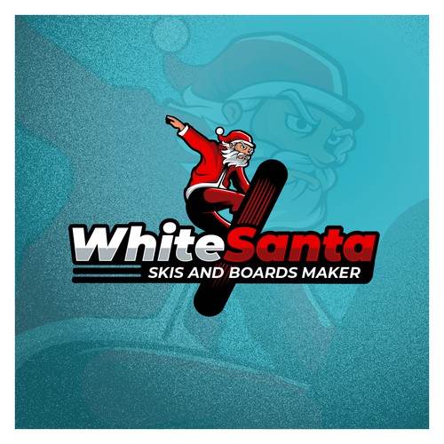 Logo for White Santa Skis and Boards Maker