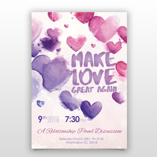 Make love great again flyer