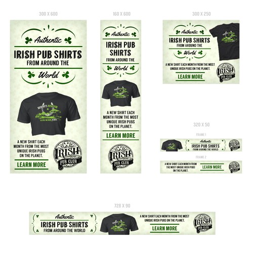 Animated banner design for Irish Pub Club