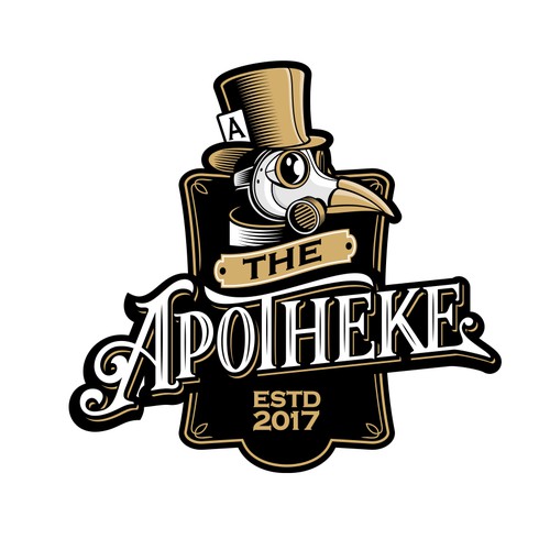 Unique and fresh Apotheke logo design