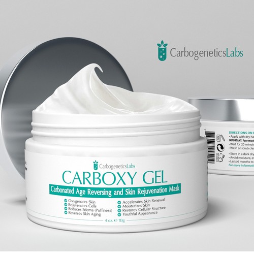 Cosmetic Label for First Carbonated Anti-Aging Face Mask