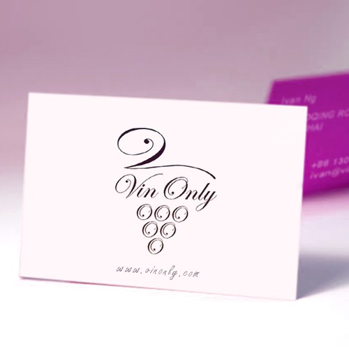 Create the next logo and business card for VinOnly
