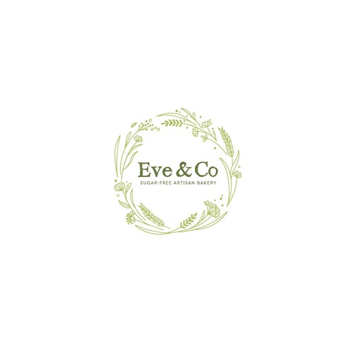 Elegant hand-drawn floral logo concept