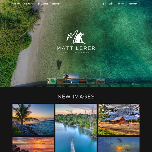 Clean elegant website design for a high end photography website