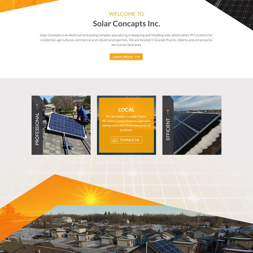 Solar Energy Project Web Design 