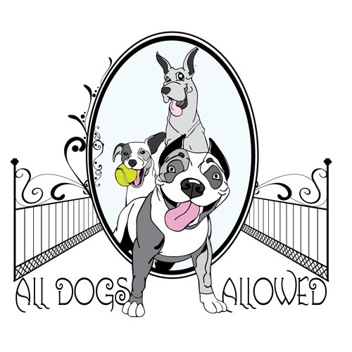 Create a French-Victorian logo for a doggy training center and boutique!